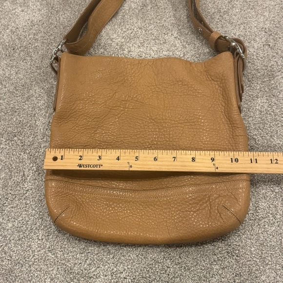 Vintage Y2K Coach Camel Brown Soft Pebble Leather Bag  L0693-F03796 - Picture 11 of 15